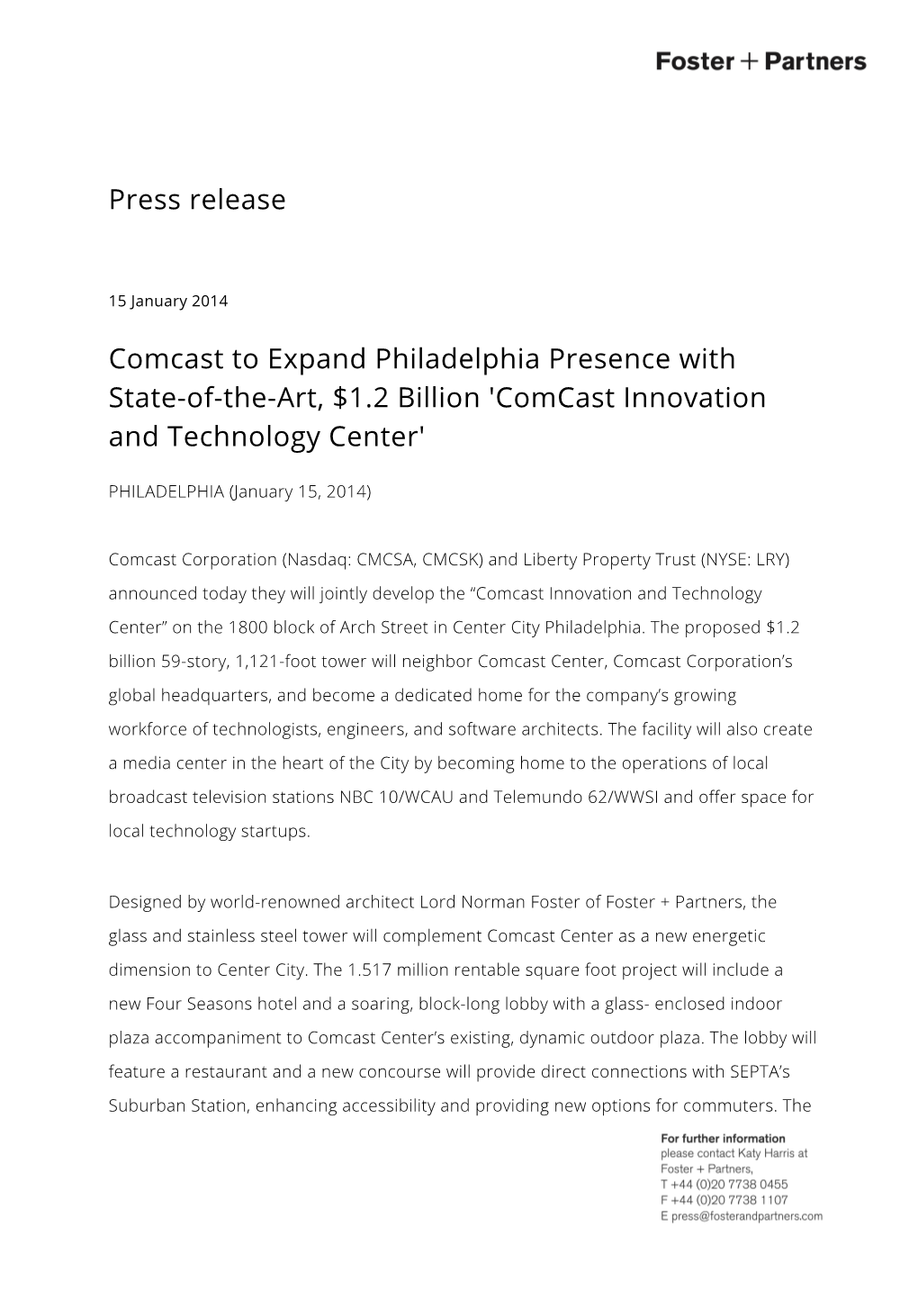 Press Release Comcast to Expand Philadelphia