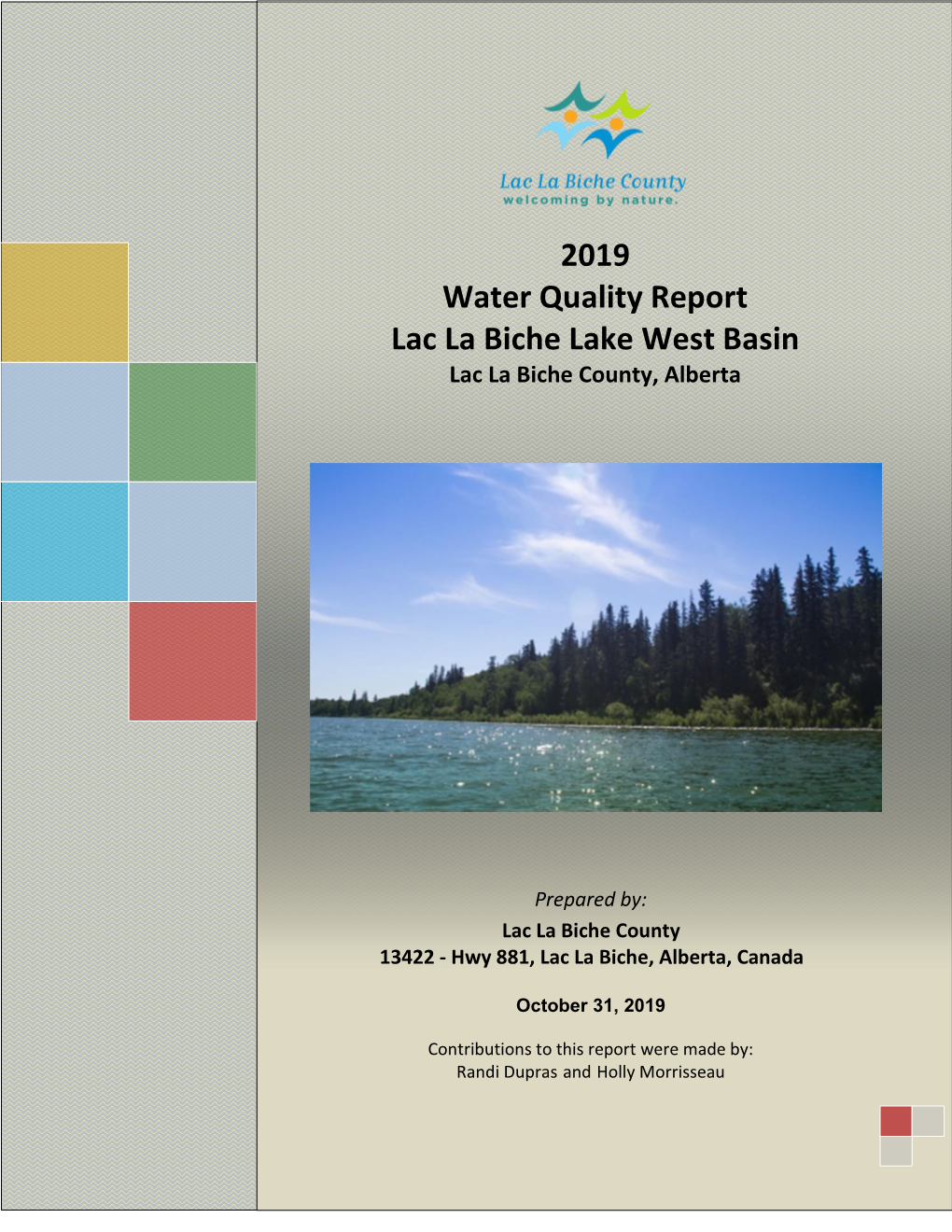 Lac La Biche West Basin Water Quality Report 2019