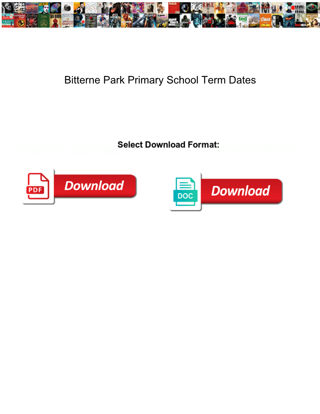 Bitterne Park Primary School Term Dates