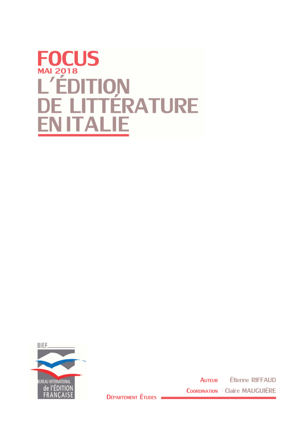 L'édition De Littérature En Italie