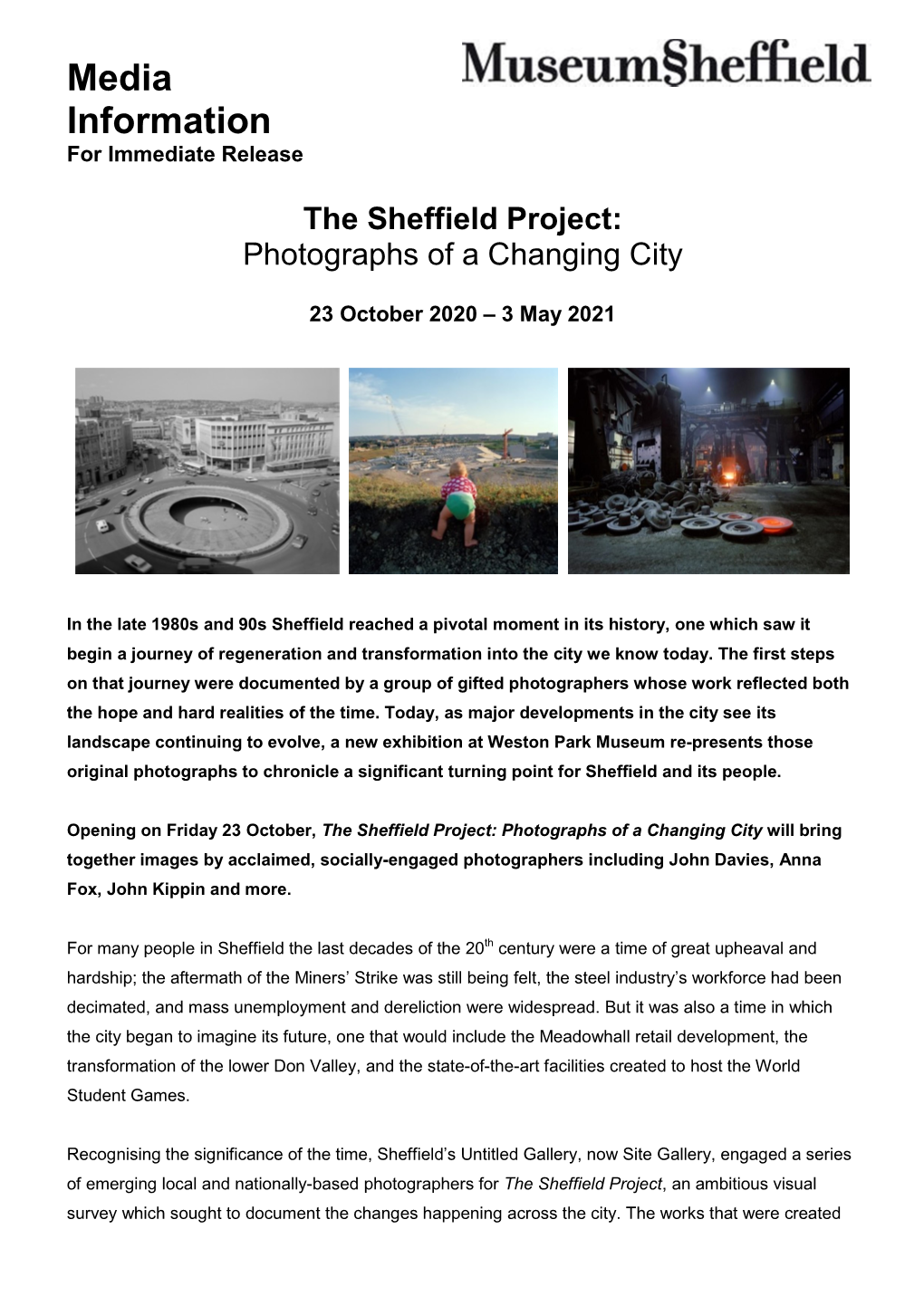 The Sheffield Project: Photographs of a Changing City