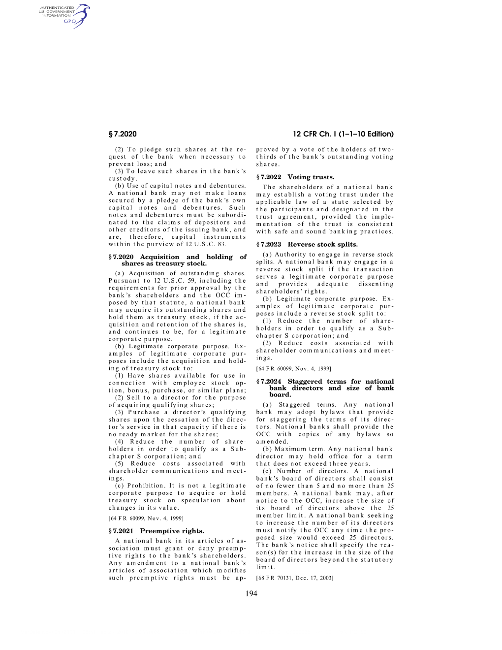 12 CFR Ch. I (1–1–10 Edition)