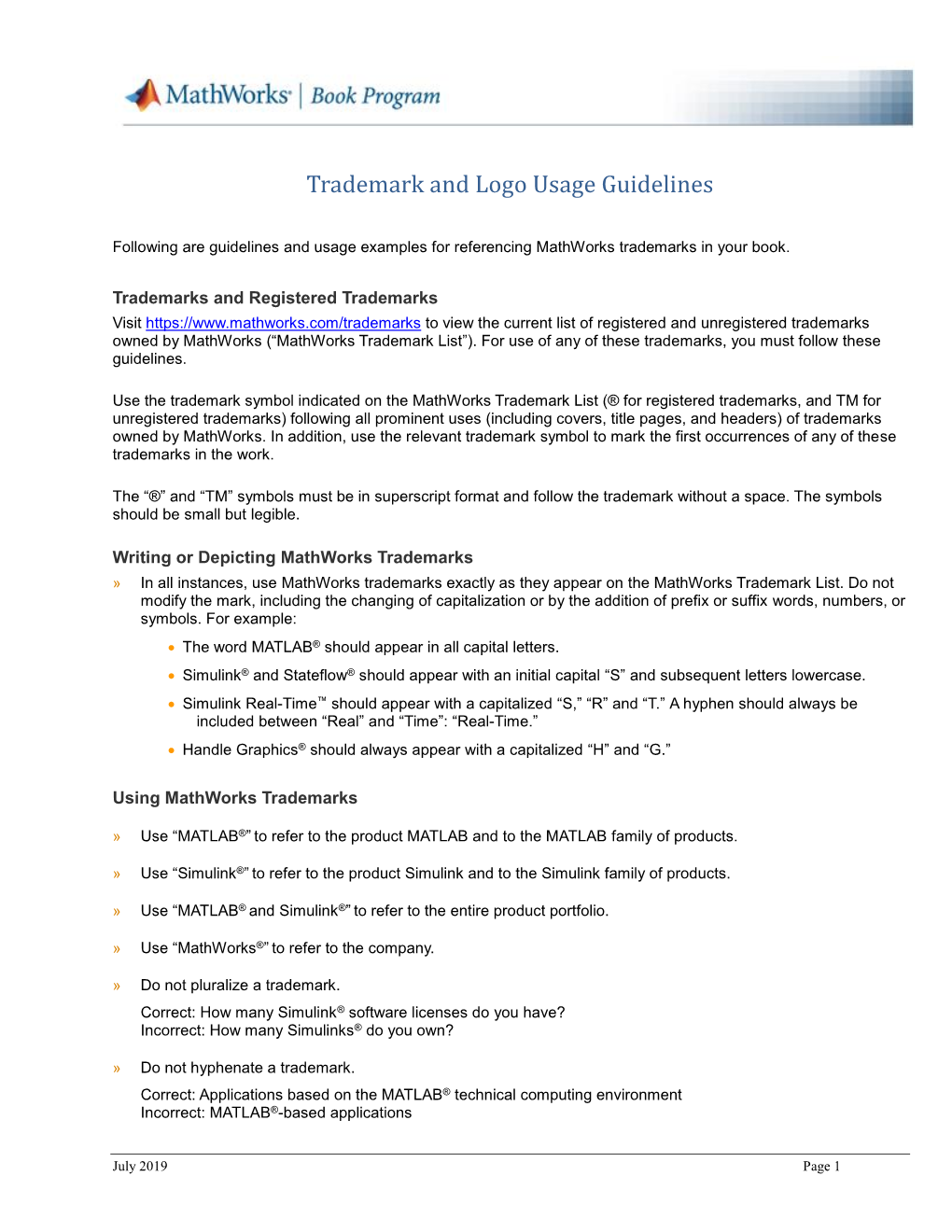 Trademark and Logo Usage Guidelines