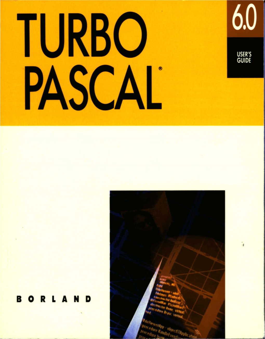 BORLAND Turbo Pasca~ Version 6.0