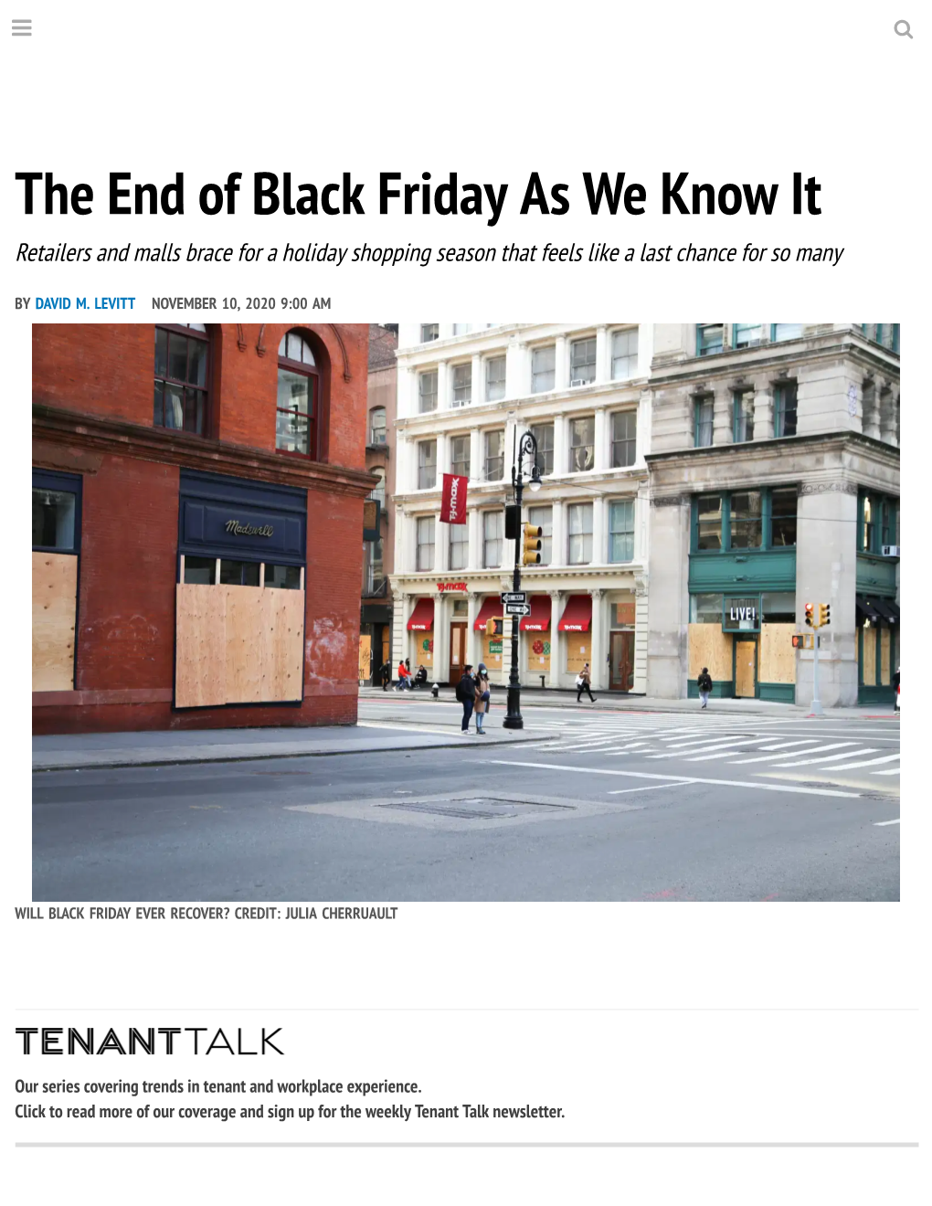 The End of Black Friday As We Know It Retailers and Malls Brace for a Holiday Shopping Season That Feels Like a Last Chance for So Many