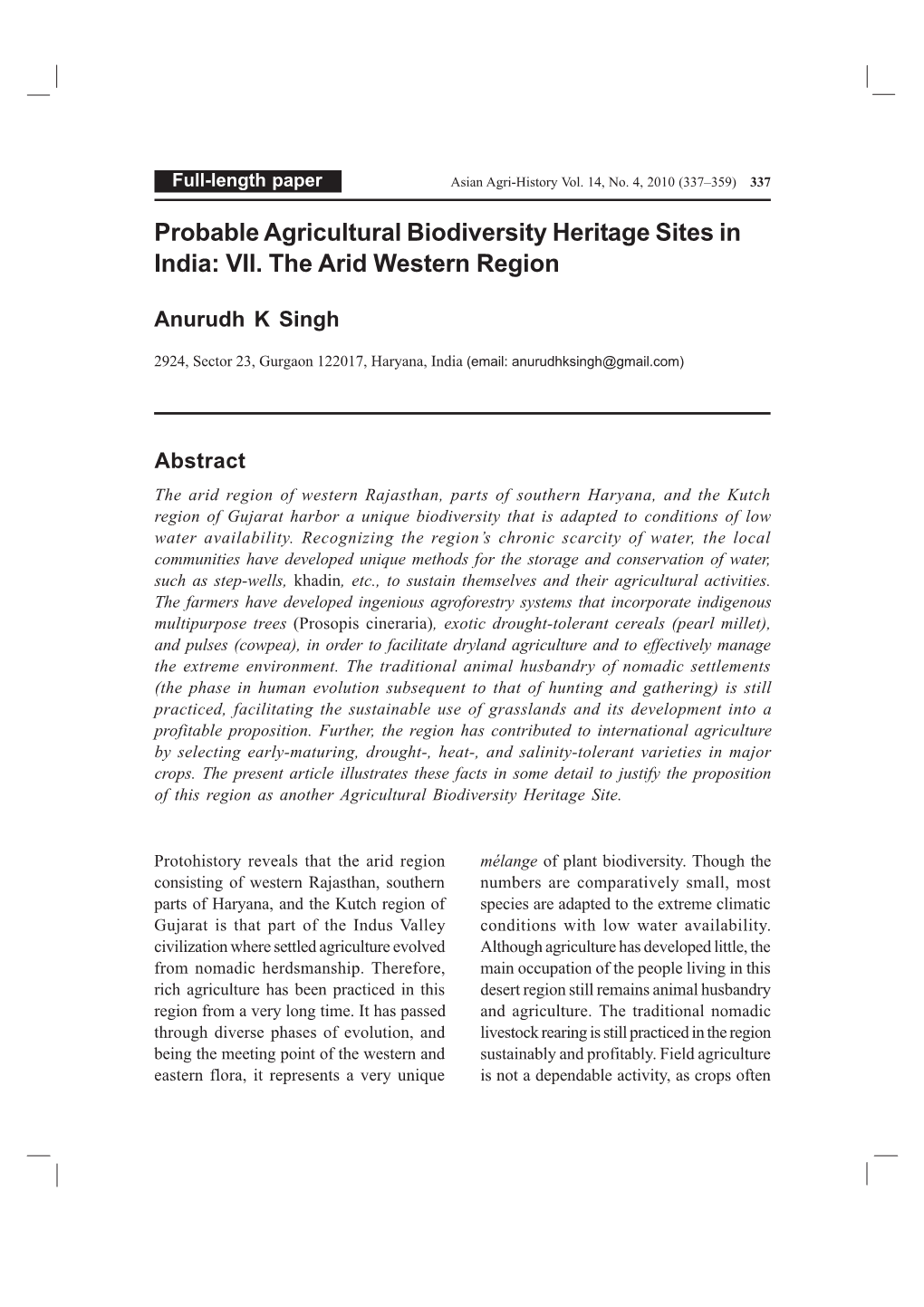 7 Probable Agricultural.Pmd