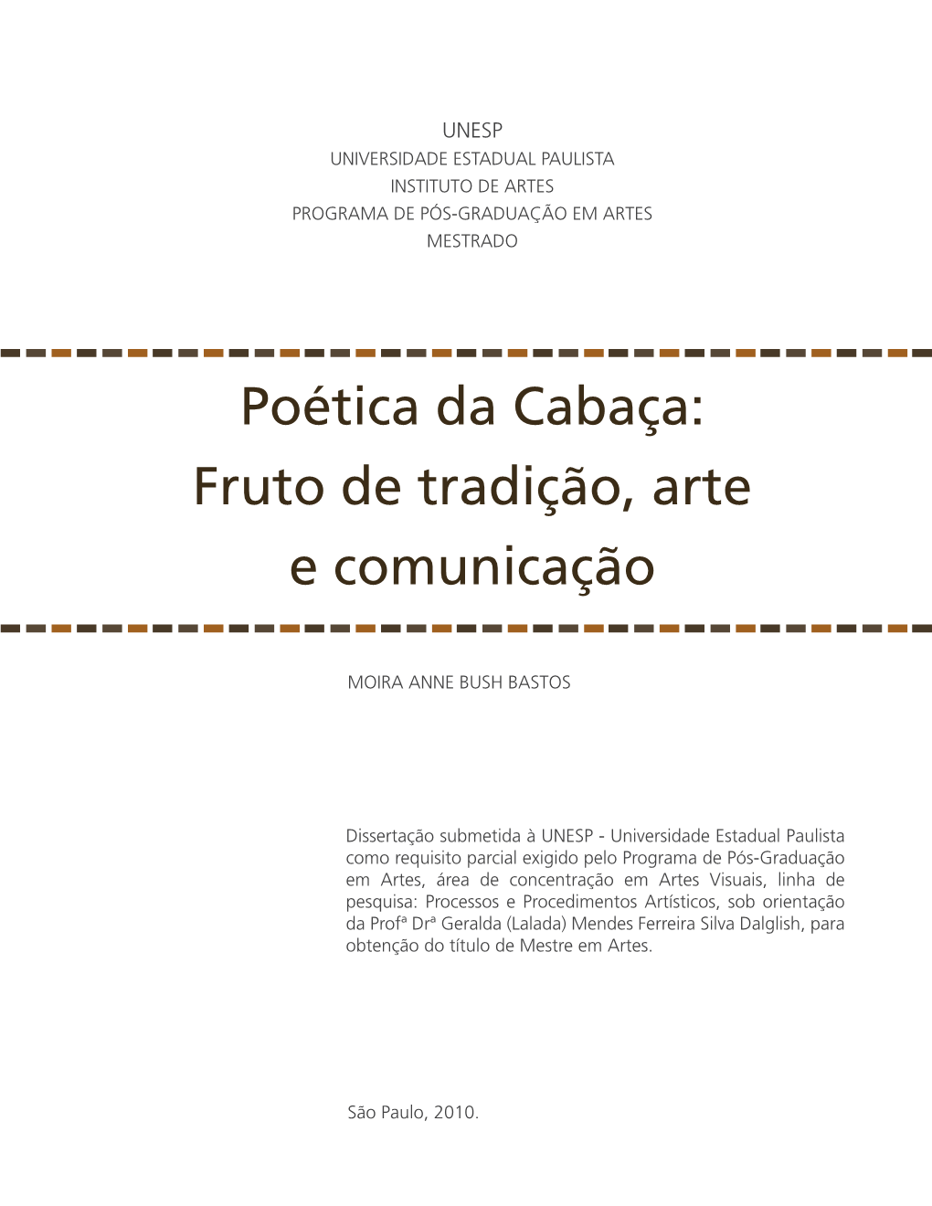 Poética Da Cabaça: Fruto De Tradição, Arte E Comunicação