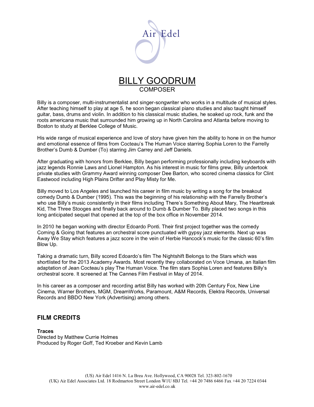 Billy Goodrum Composer