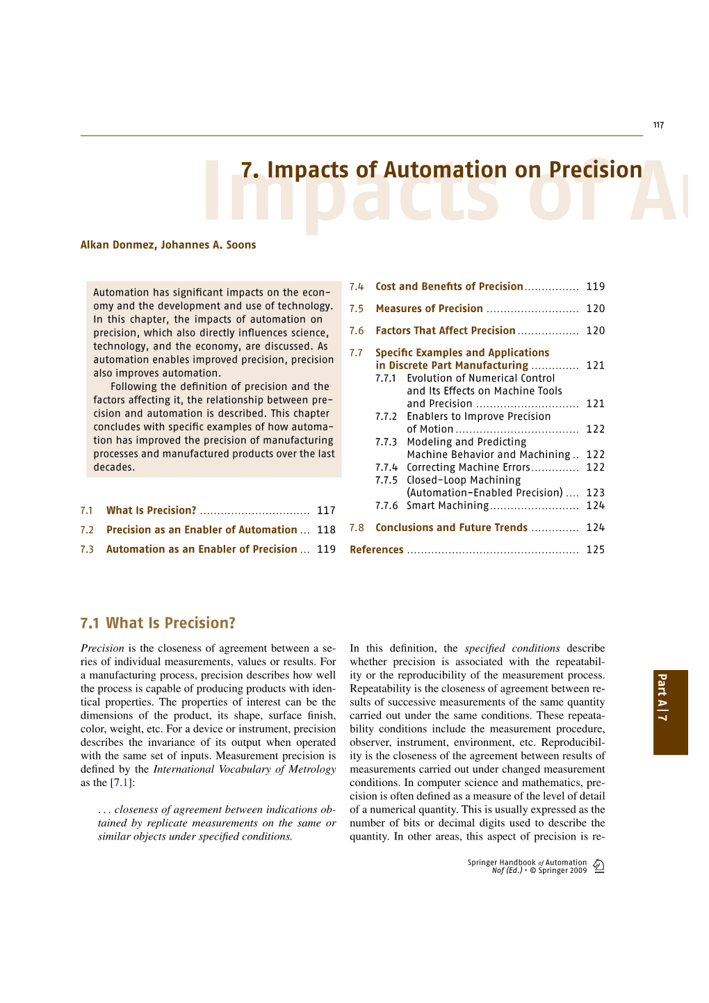 7. Impacts of Automation on Precision