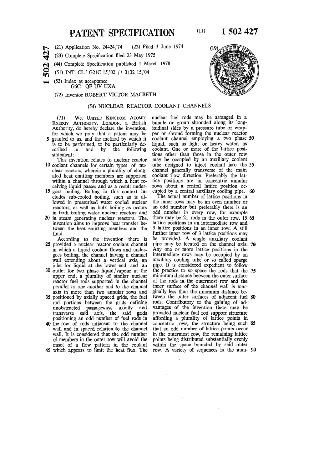 Nuclear Reactor Coolant Channels