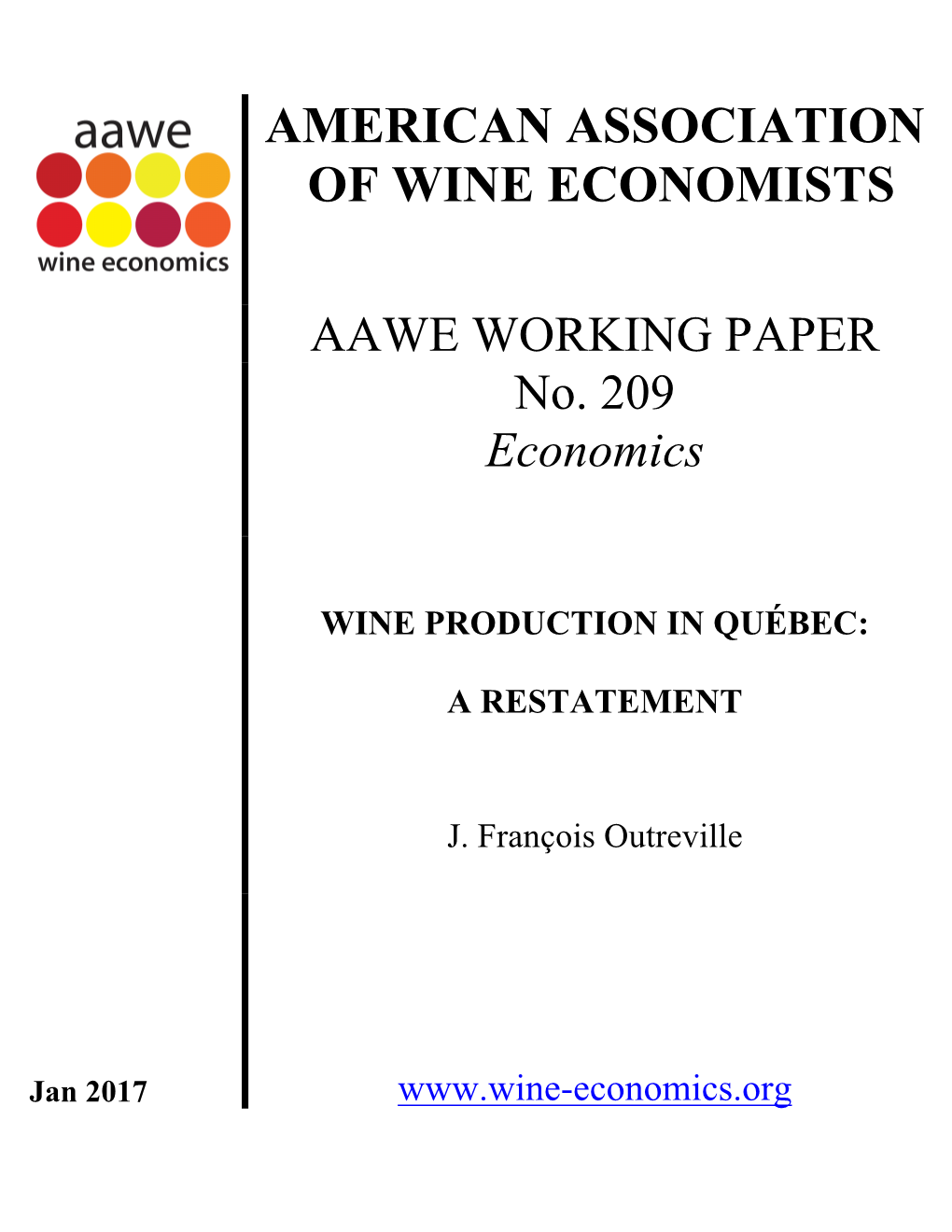 AAWE Working Paper No. 209 – Economics