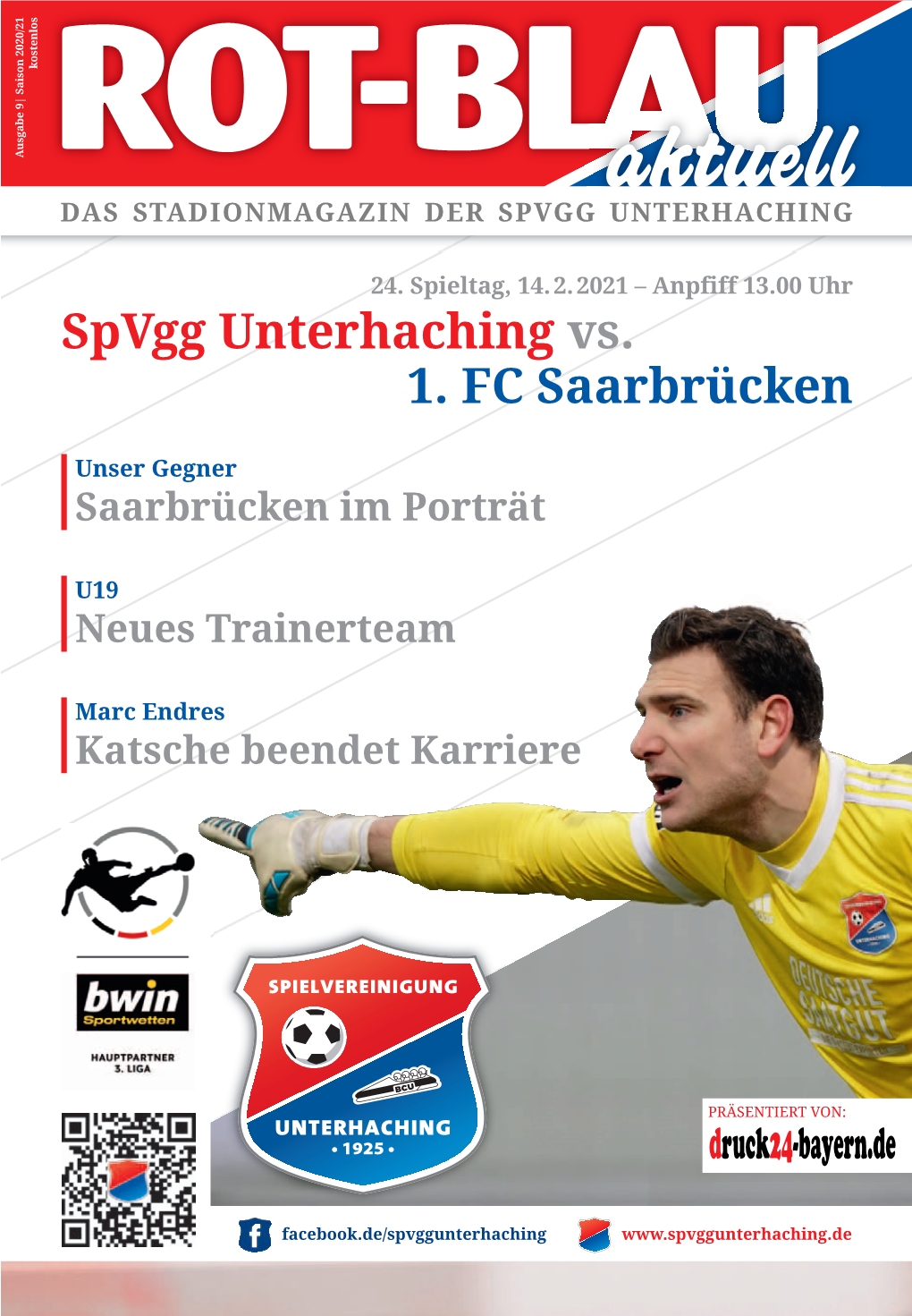 Spvgg Unterhaching Stadionmagazin 2020/2021 Nr. 9.Qxp