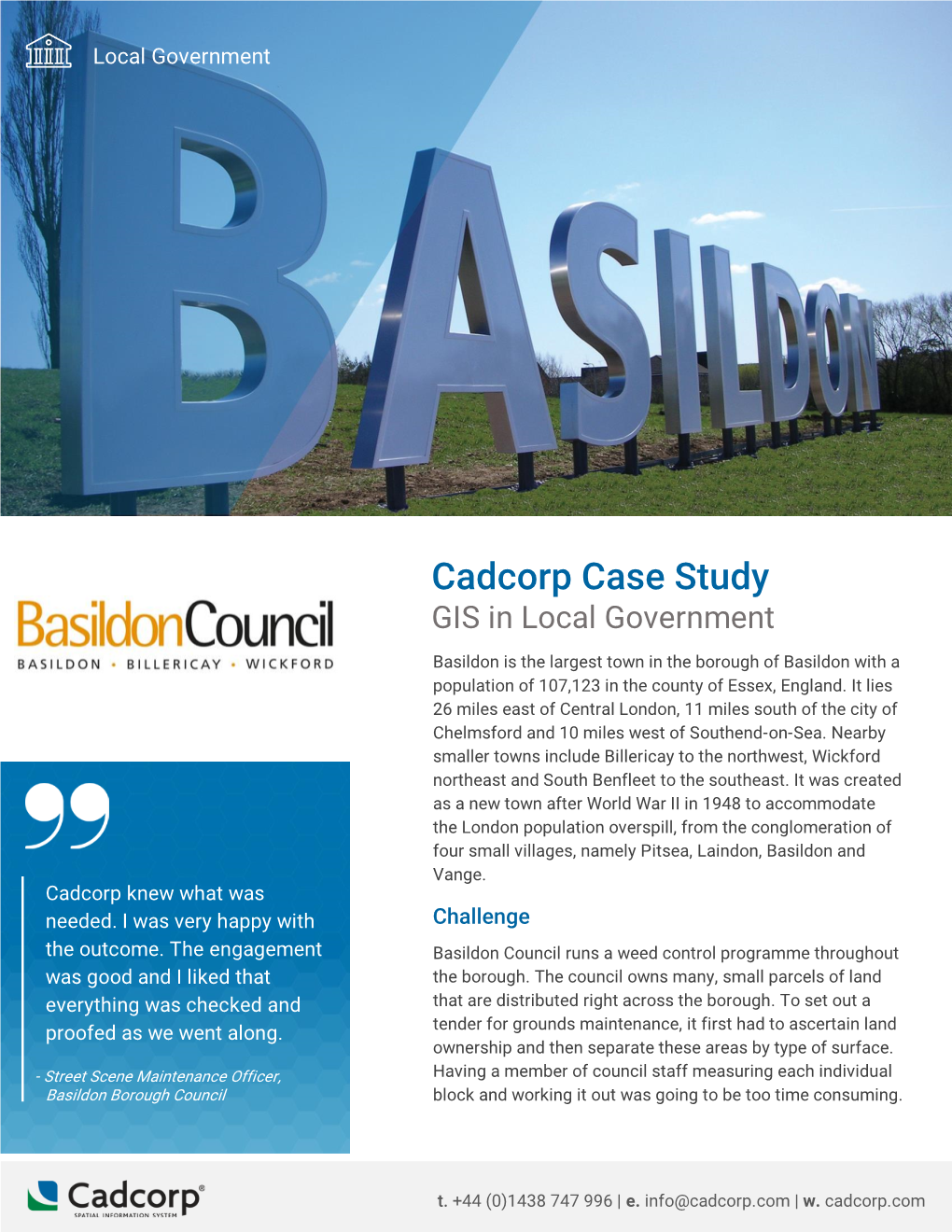 Cadcorp Case Study GIS in Local Government