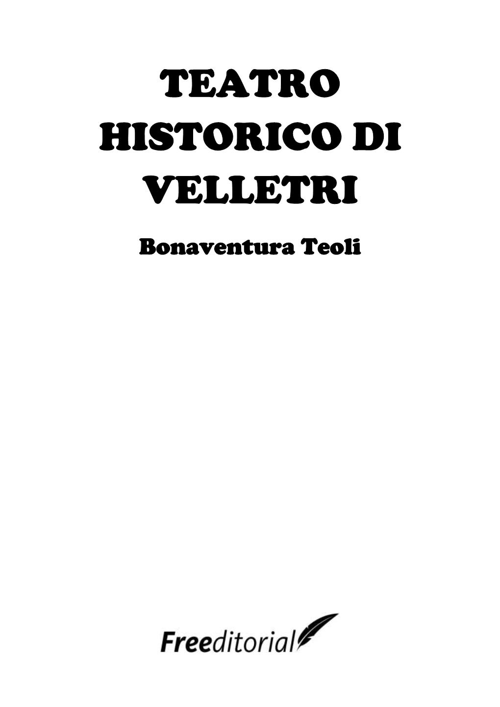 Teatro Historico Di Velletri