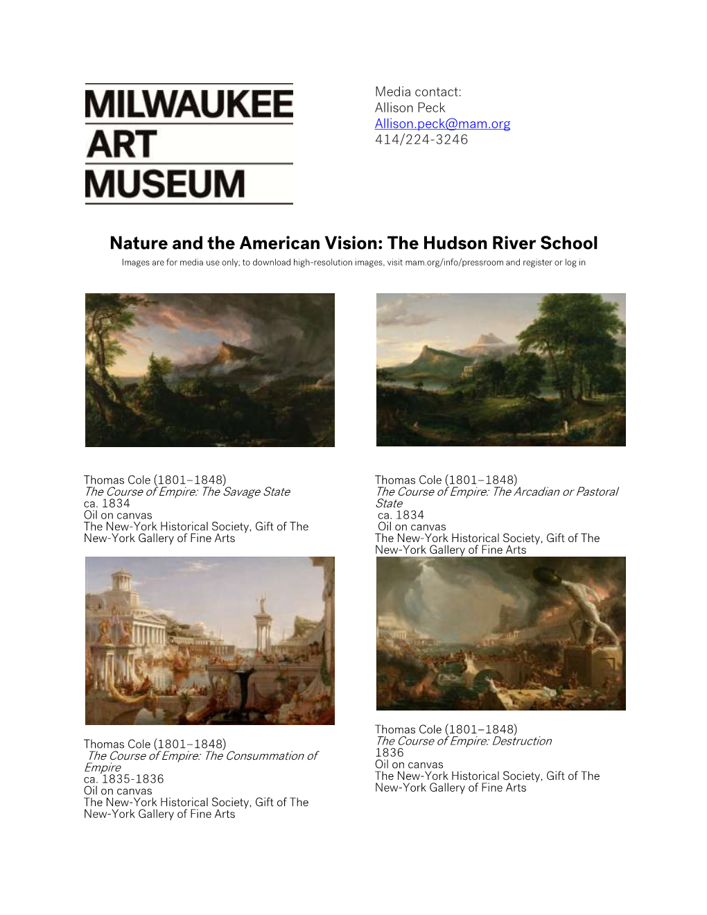 Nature and the American Vision: the Hudson River School