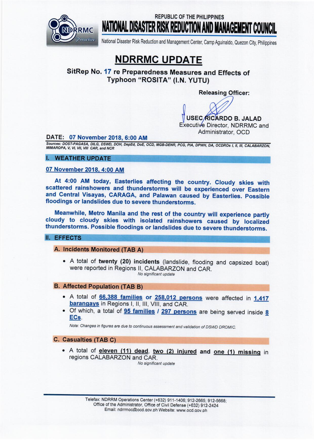 Preparedness Measures and Effects of TY 