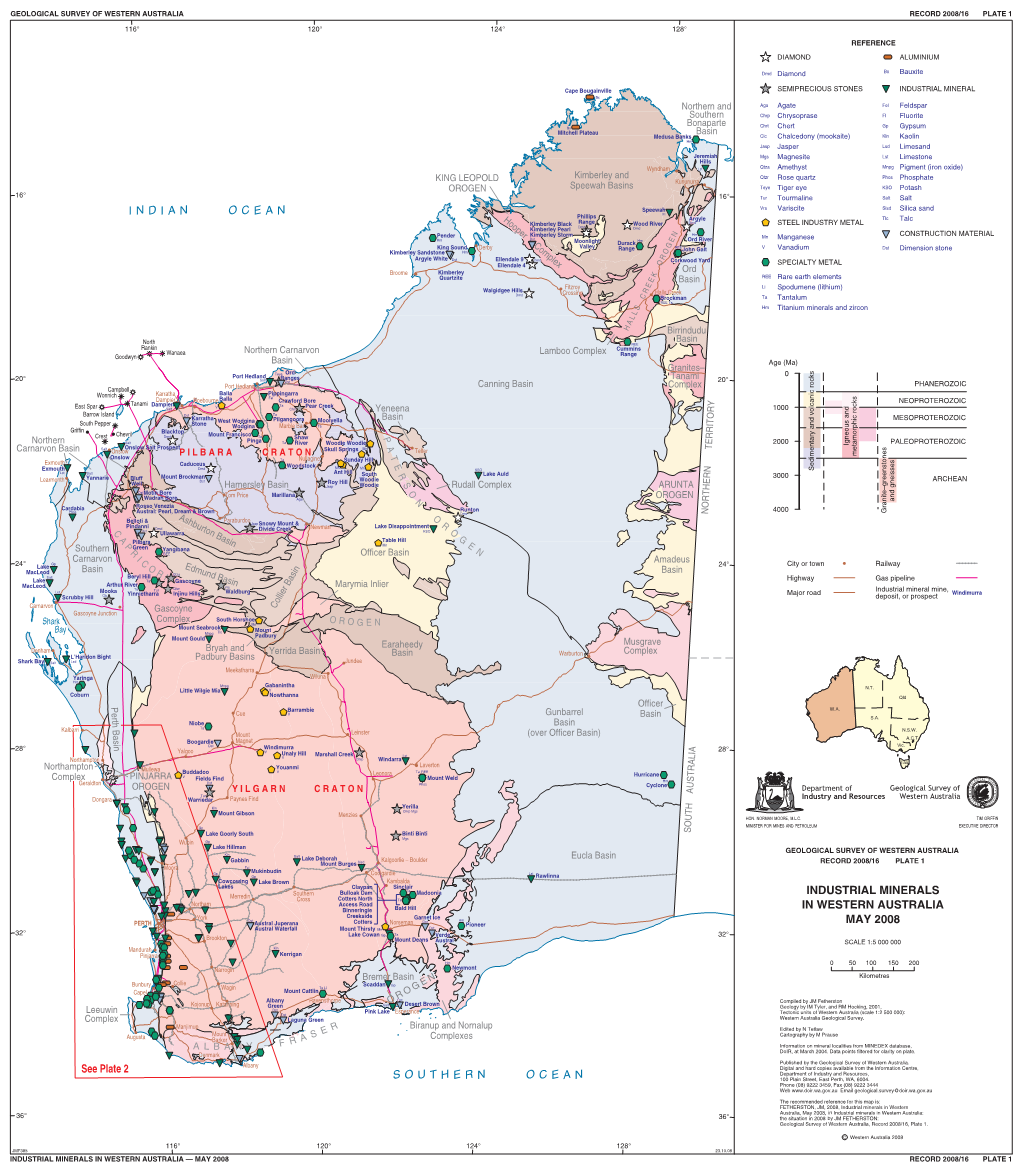 Industrial Minerals in Western Australia May 2008 Plate 1