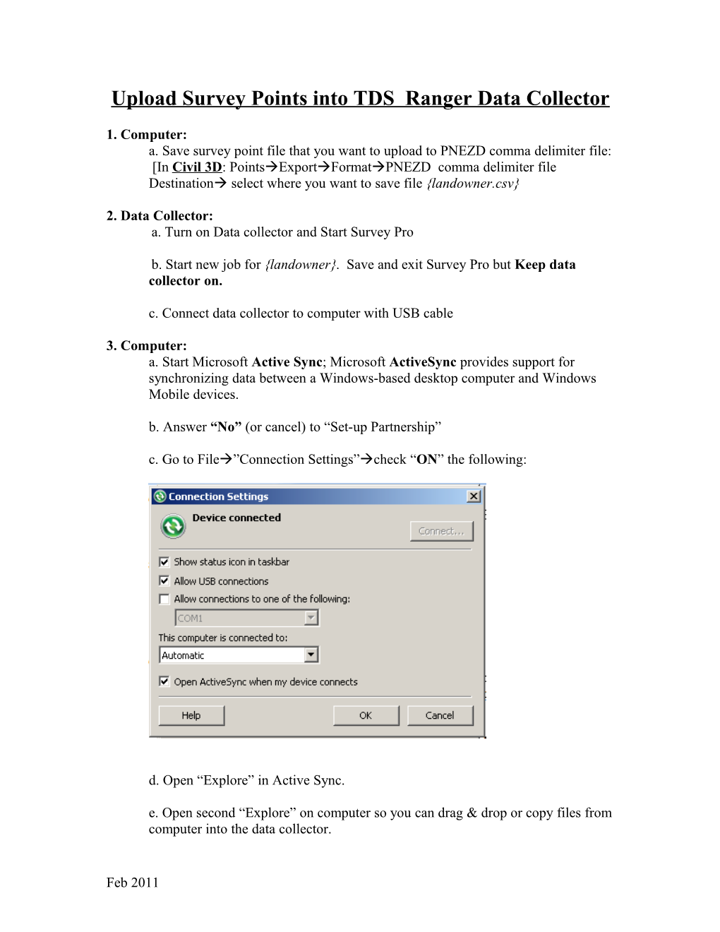 Import Coordinates Into Ranger Data Collector