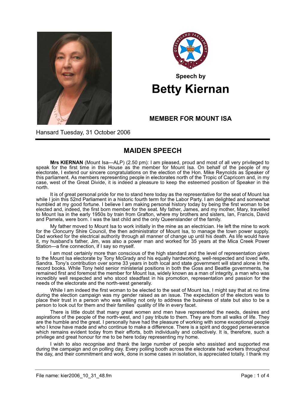 Betty Kiernan