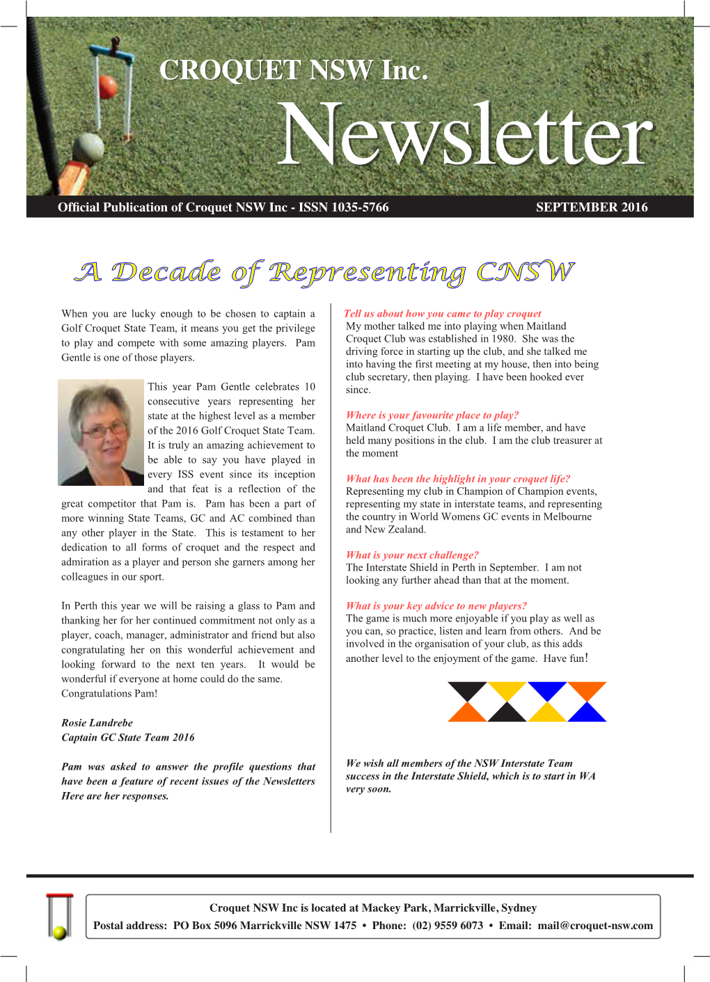 CNSW Newsletter, September 2016