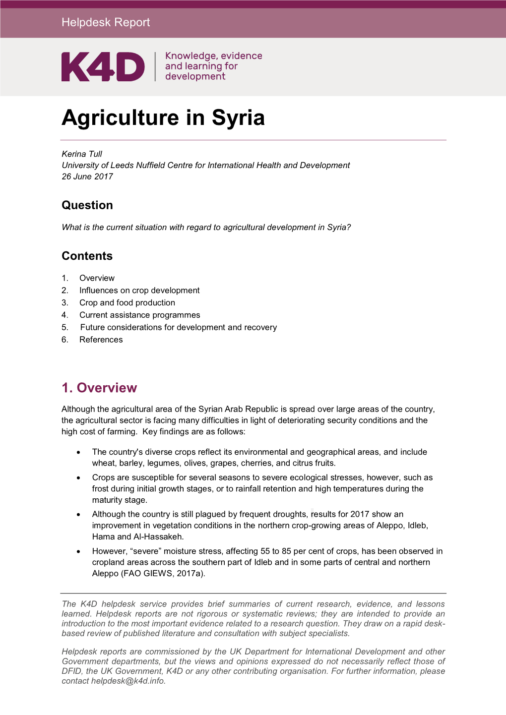 Agriculture in Syria