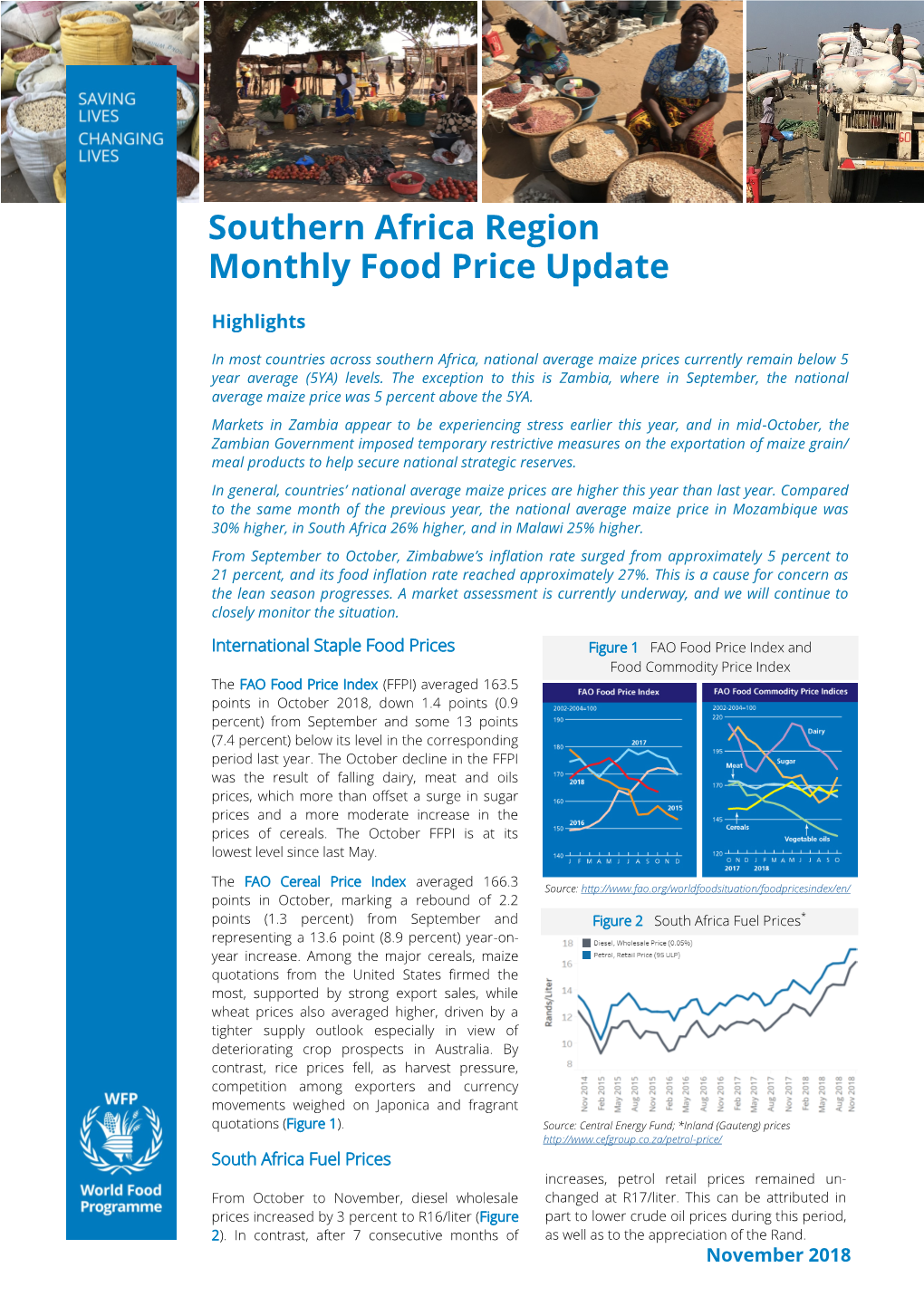 Southern Africa Region Monthly Food Price Update