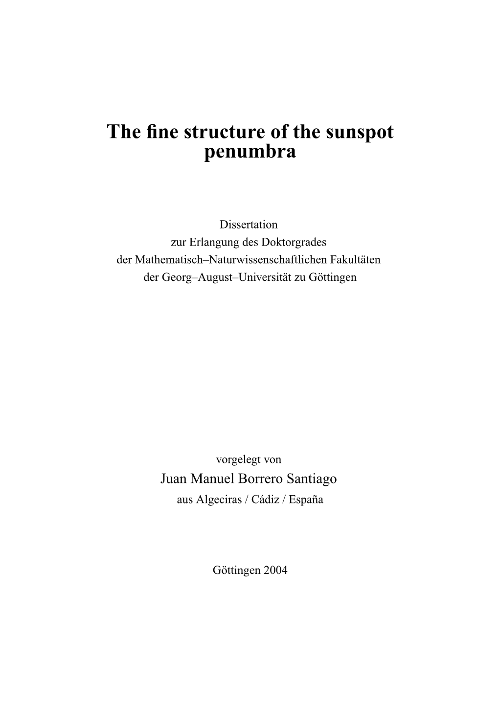 The Fine Structure of the Sunspot Penumbra