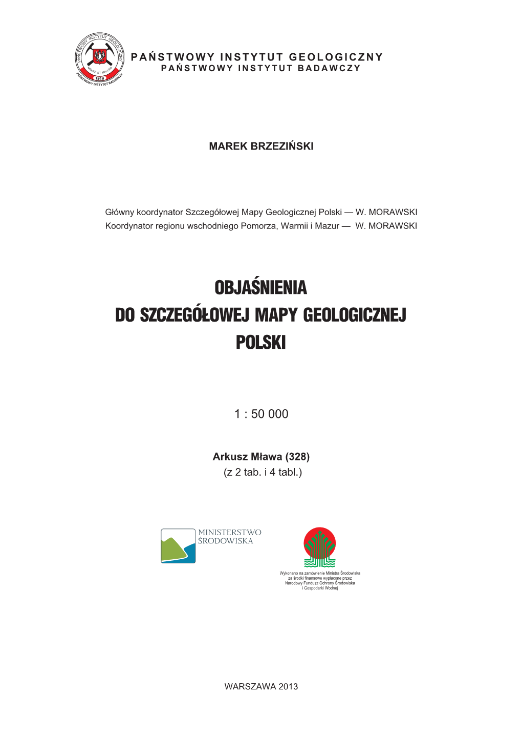 Objaœnienia Do Szczegółowej Mapy Geologicznej Polski