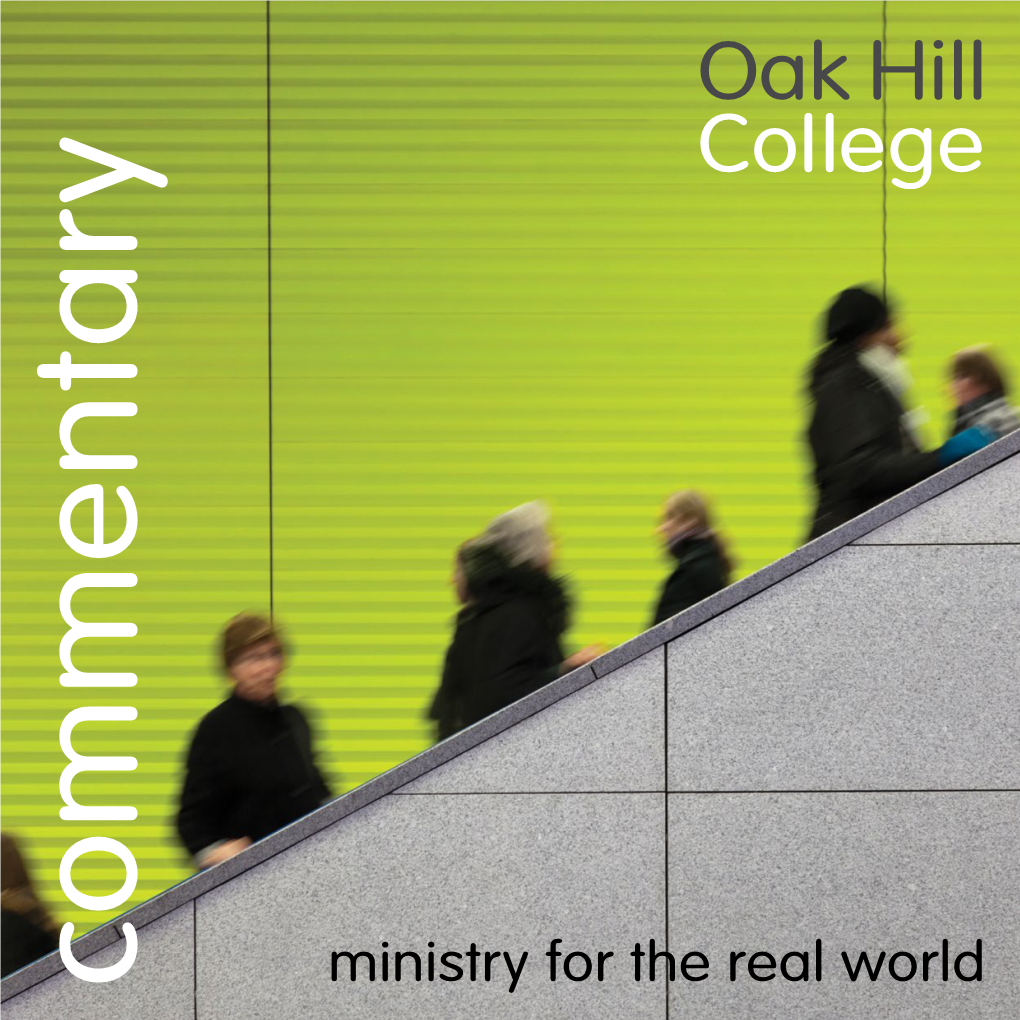 Commentary Ministry for the Real World Ministry a Question of Character