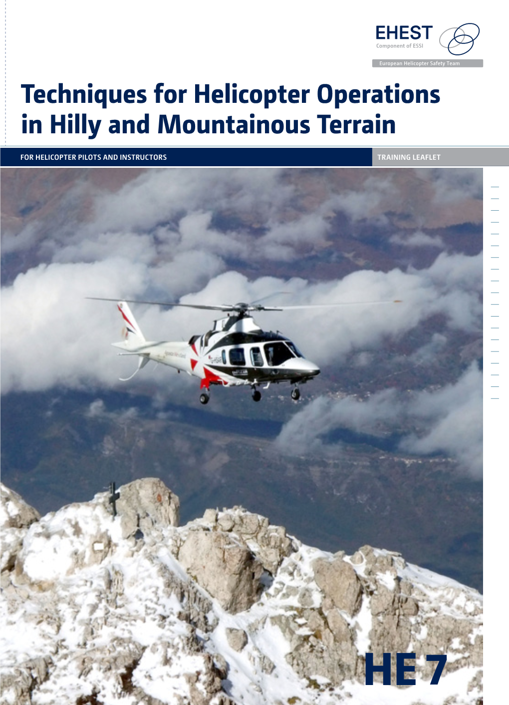 Techniques for Helicopter Operations in Hilly and Mountainous Terrain