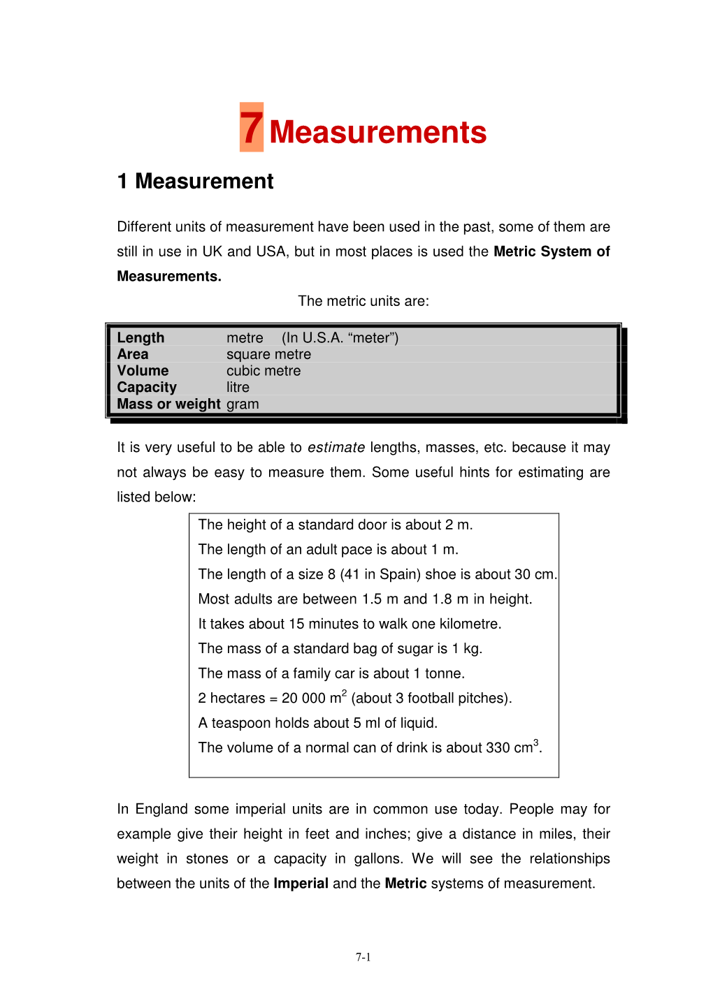 7Measurements