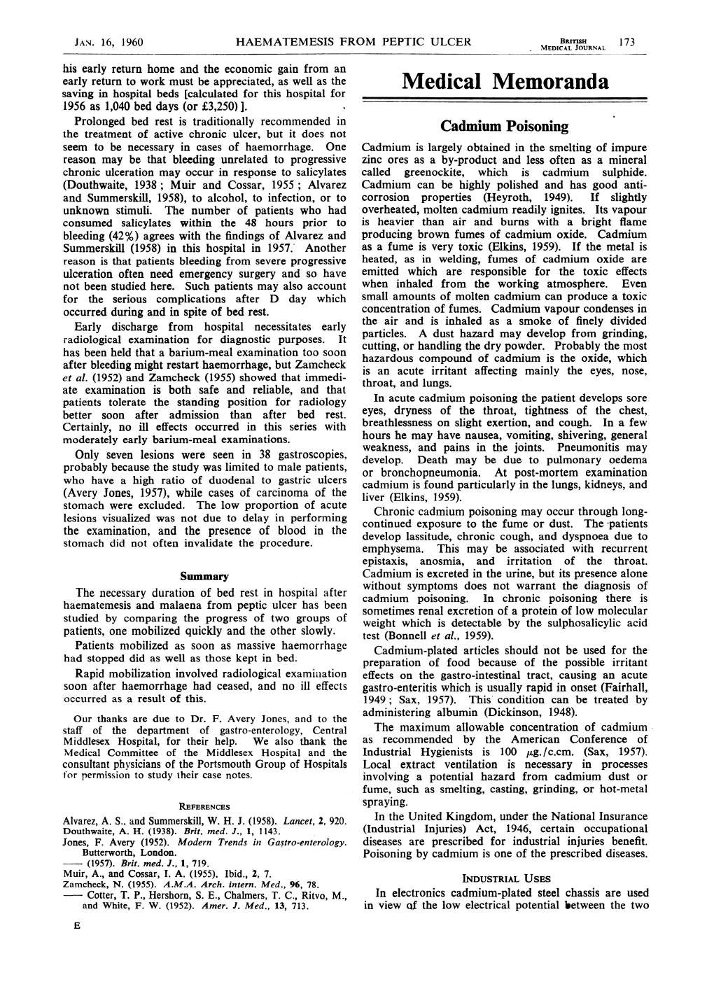 Cadmium Poisoning Seem to Be Necessary in Cases of Haemorrhage