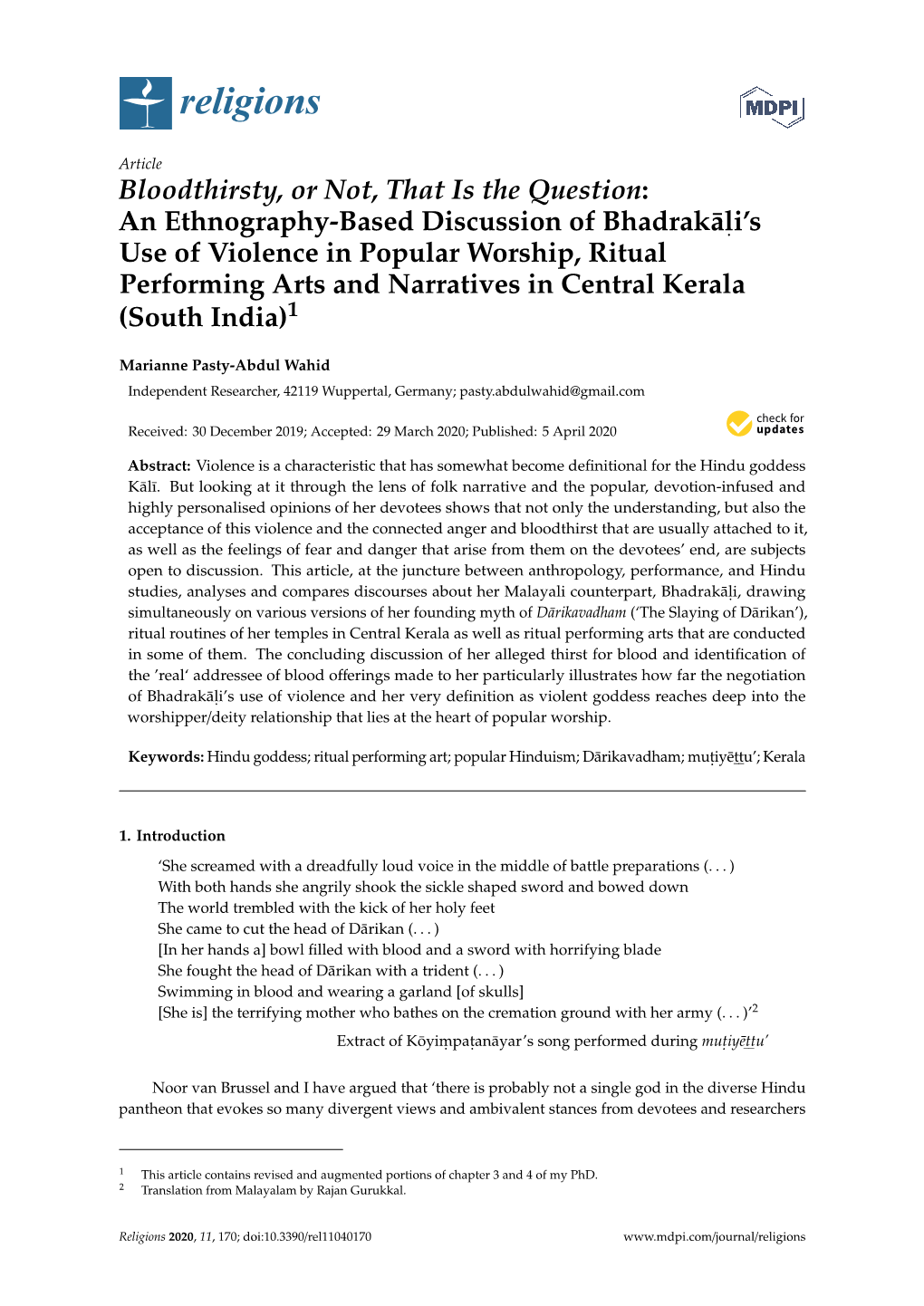 Bloodthirsty, Or Not, That Is the Question: an Ethnography-Based