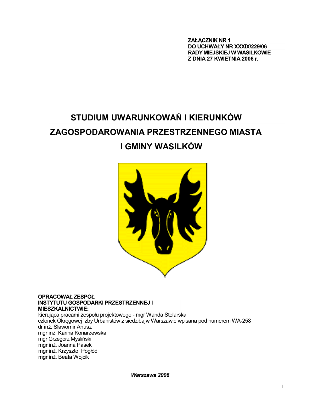 STUDIUM UWARUNKOWAŃ L KIERUNKÓW