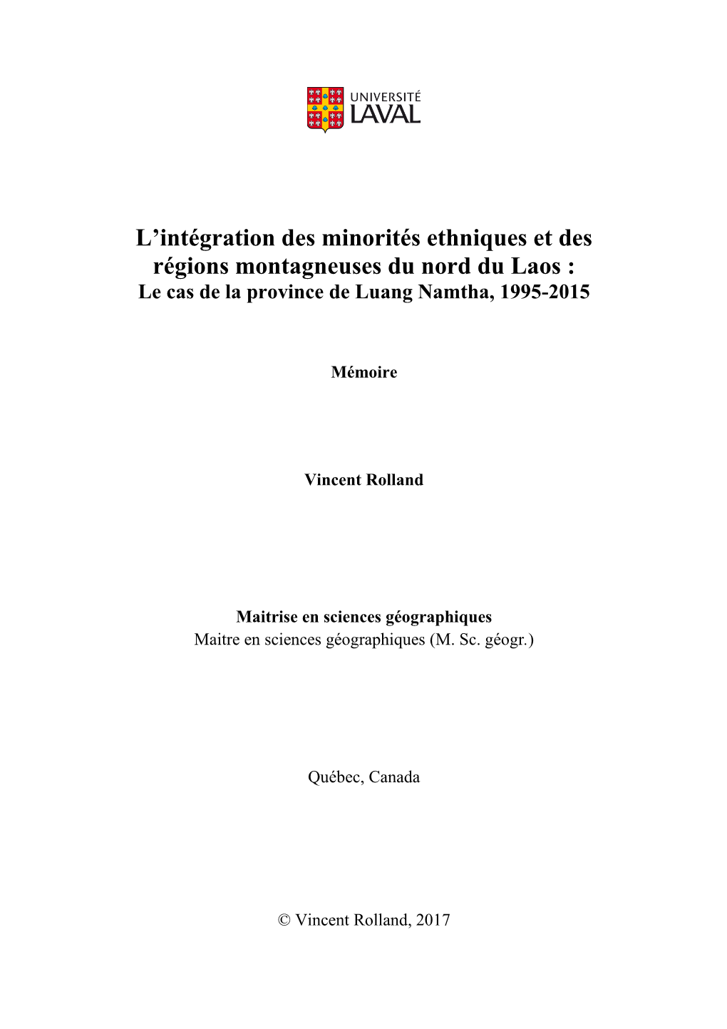 L'intégration Des Minorités Ethniques Et Des Régions