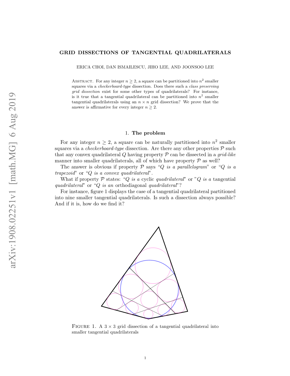 Arxiv:1908.02251V1 [Math.MG] 6 Aug 2019