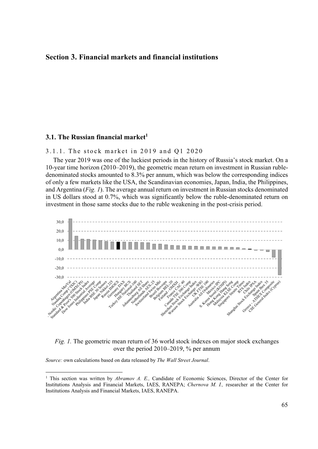 Section 3. Financial Markets and Financial Institutions