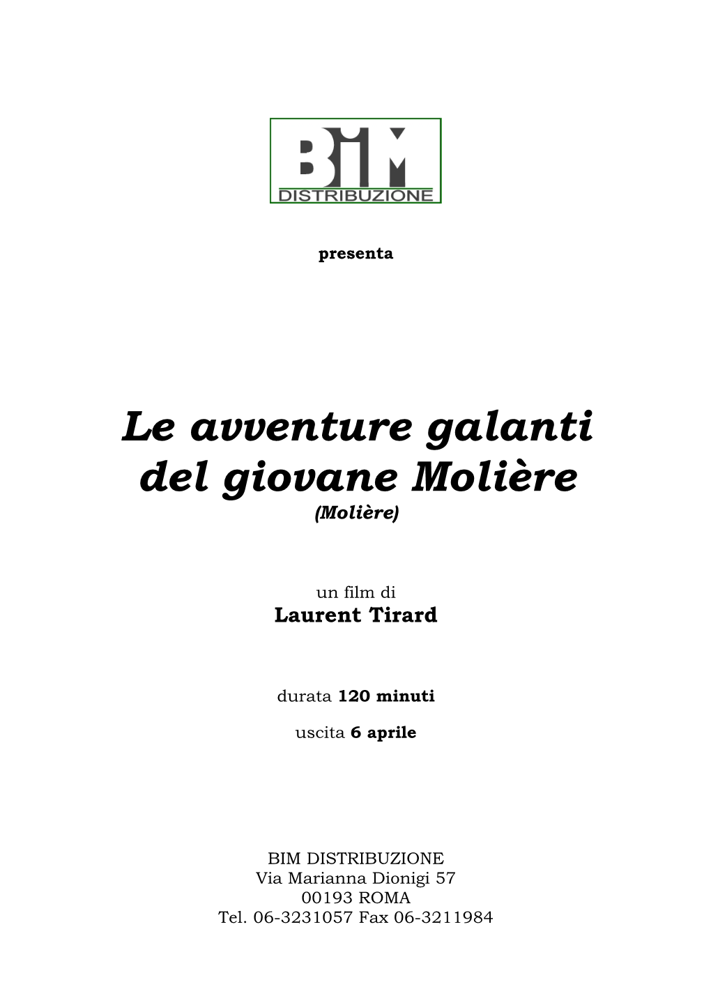 Le Avventure Galanti Del Giovane Molière (Molière)