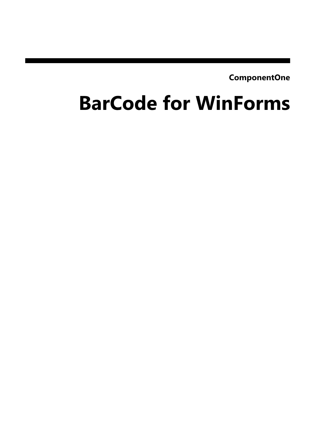 Barcode for Winforms