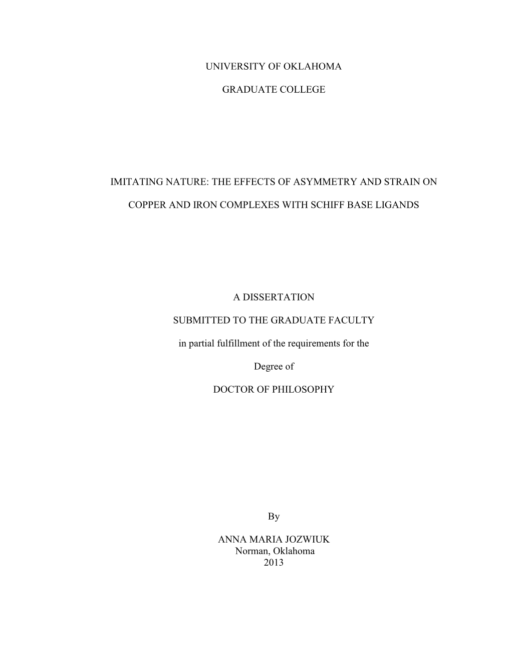 Doctoral Dissertation Template