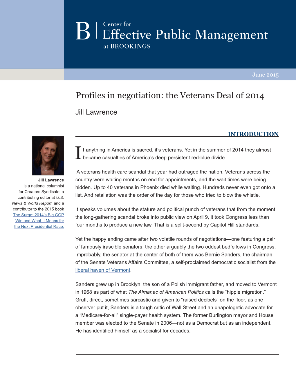 The Veterans Deal of 2014