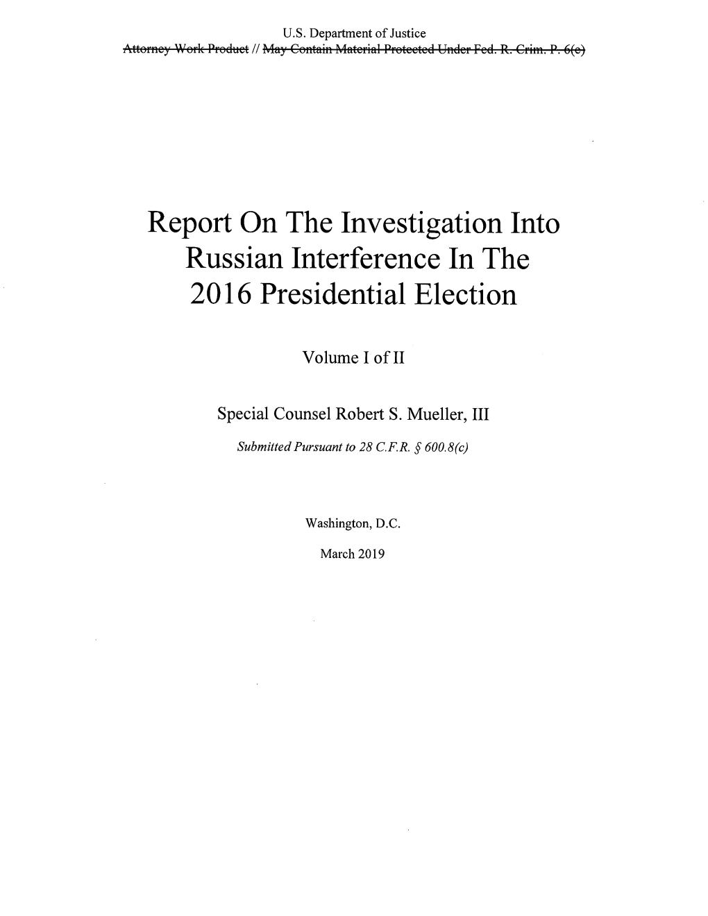 The Mueller Report