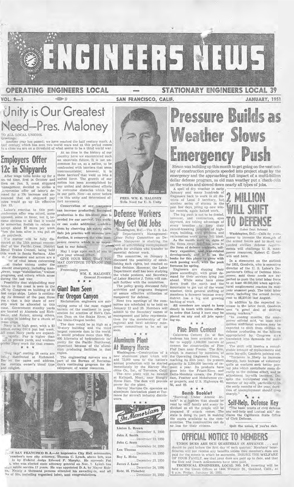 1951 January Engineers News