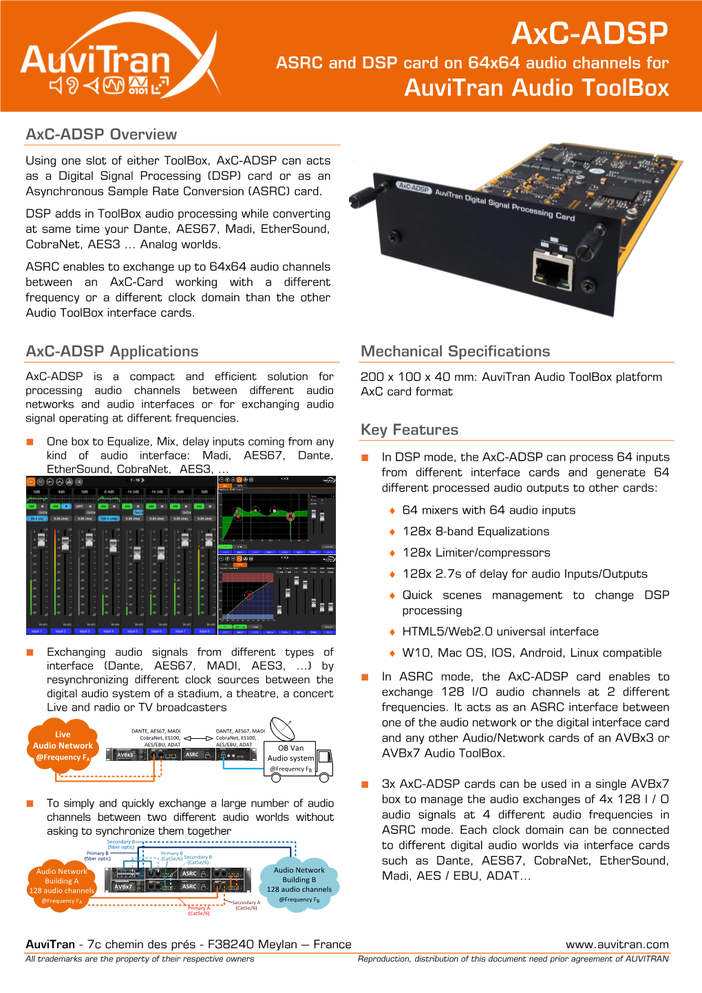 Axc-ADSP Product Sheet