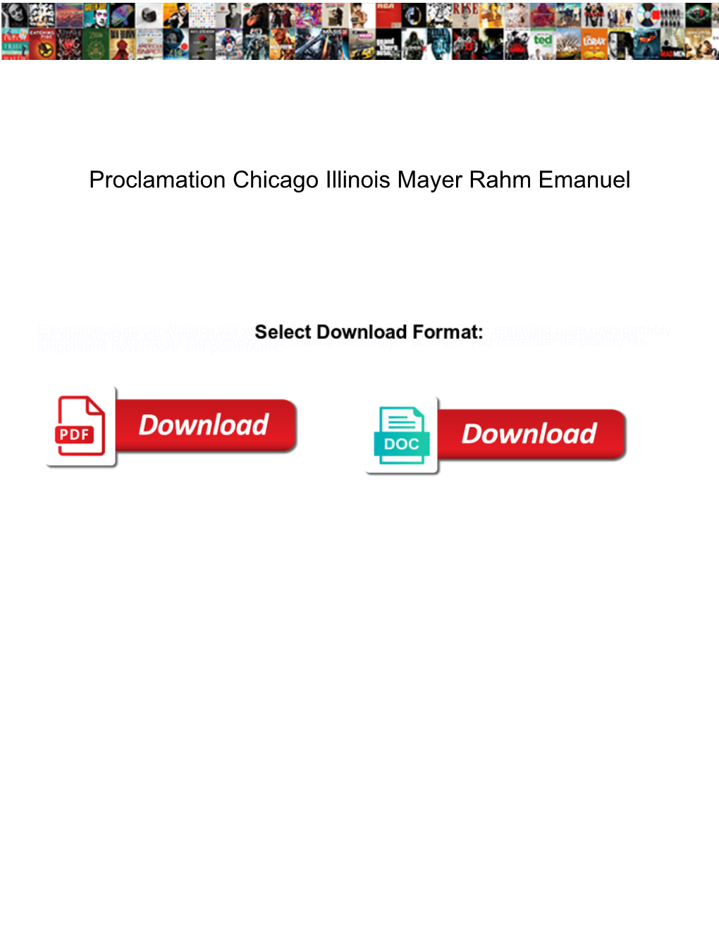 Proclamation Chicago Illinois Mayer Rahm Emanuel