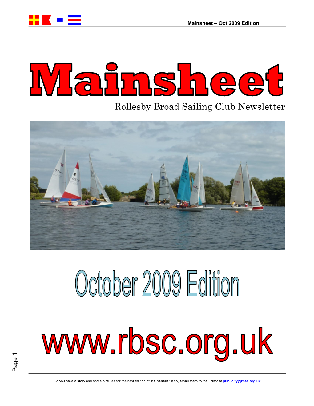 Rollesby Broad Sailing Club Newsletter