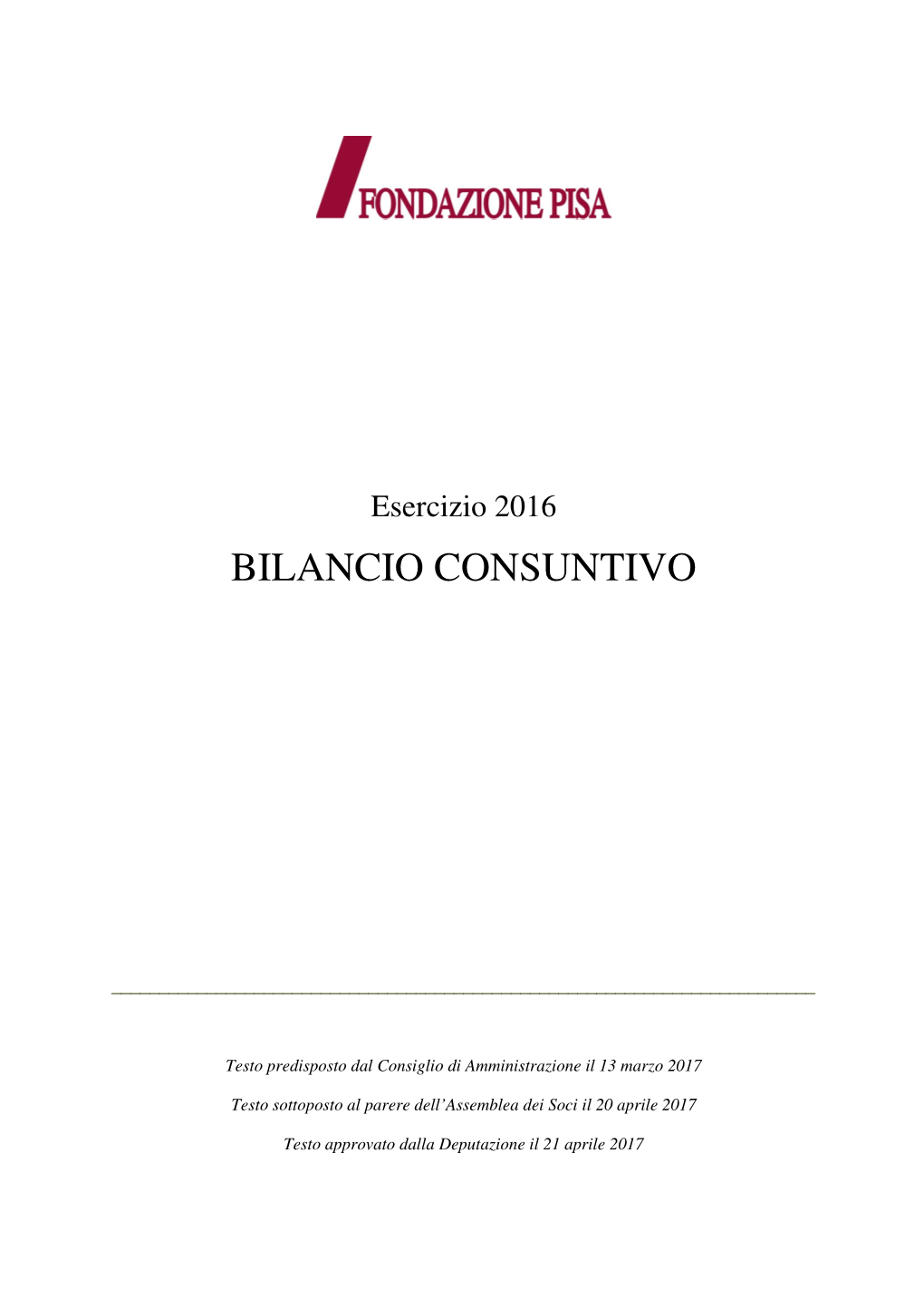 Bilancio Consuntivo