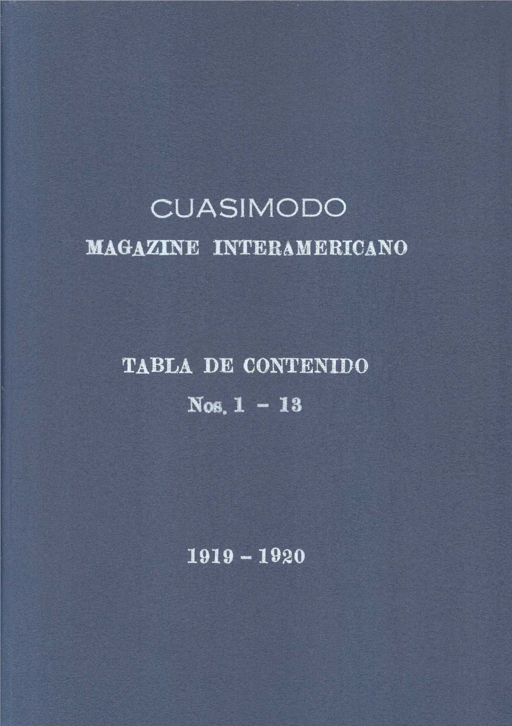 Cuasimodo Magazine Interamericano