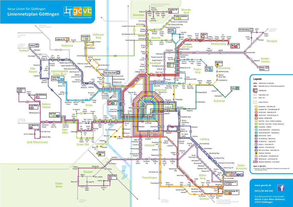 Liniennetzplan Göttingen Bovenden Friedhof Junkerberg Str