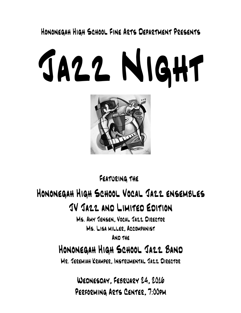 Hononegah High School Vocal Jazz Ensembles JV Jazz and Limited Edition Ms